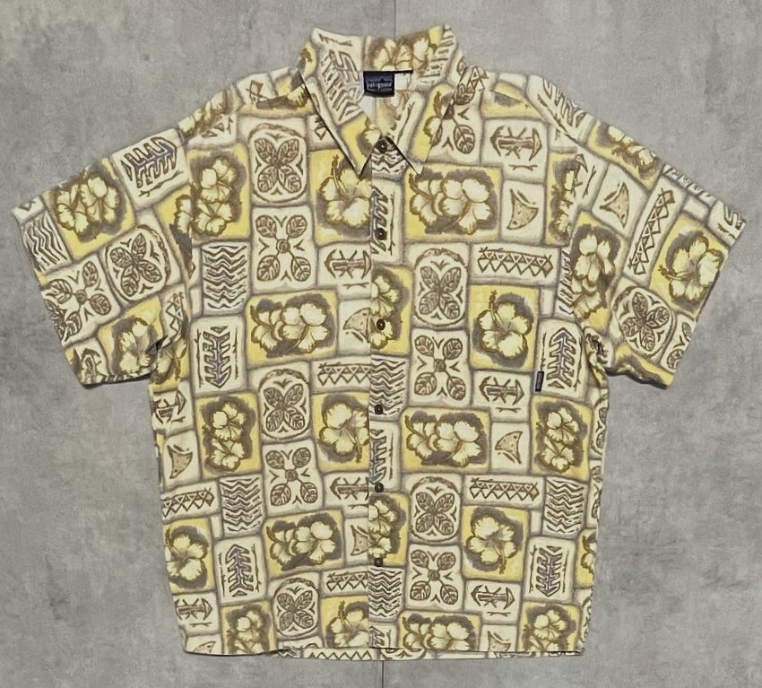 90'S PATAGONIA コットン 半袖 ACシャツ MAHALO OAK柄 (VINTAGE)「S/S Shirt」入荷しました。