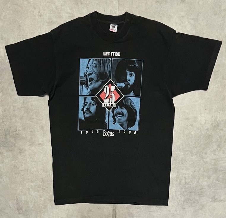 90'S THE BEATLES "LET IT BE 25YEARS" シングルステッチ 両面プリント 半袖 Tシャツ ブラック USA製 (VINTAGE)「T-Shirt」入荷しました。