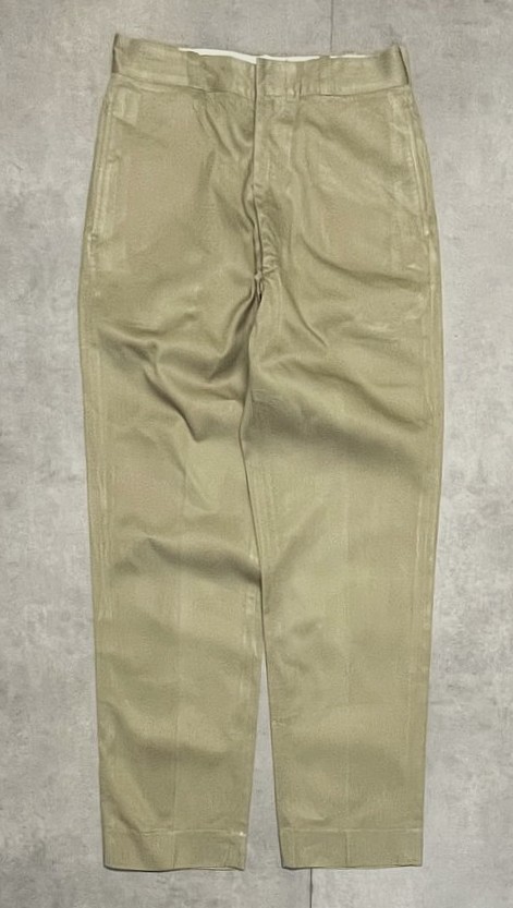60'S アメリカ軍 US ARMY コットン100% チノパンツ RAPIDアルミジップ (VINTAGE)「Bottoms」入荷しました。