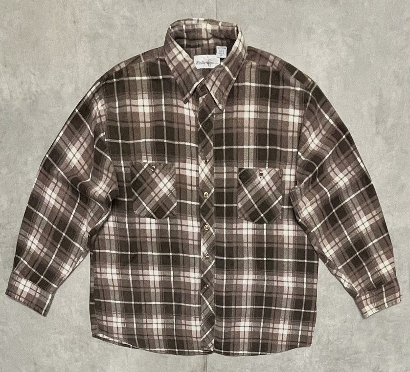 90'S WINDBREAKER プリントネル フランネルシャツ チェック柄 (VINTAGE)「L/S Shirt」入荷しました。