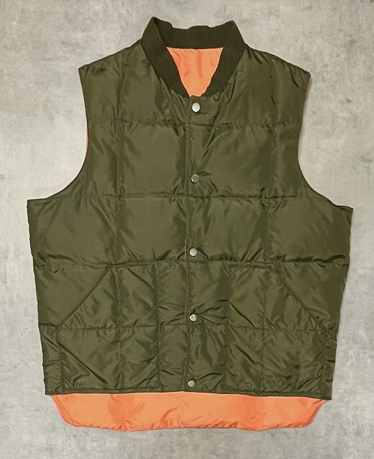 70'S SEARS リバーシブル ダウンベスト オリーブ/オレンジ (VINTAGE)「No Sleeve」入荷しました。