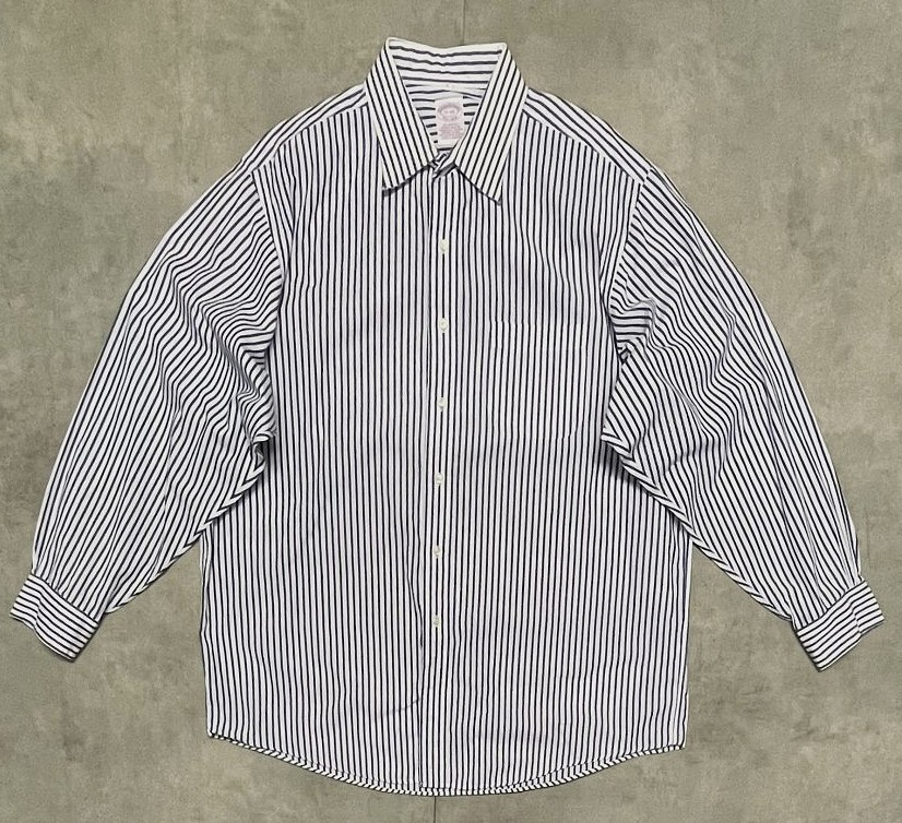 90'S BROOKS BROTHERS ポプリン BDシャツ ストライプ ジャマイカ製 (VINTAGE)「L/S Shirt」入荷しました。