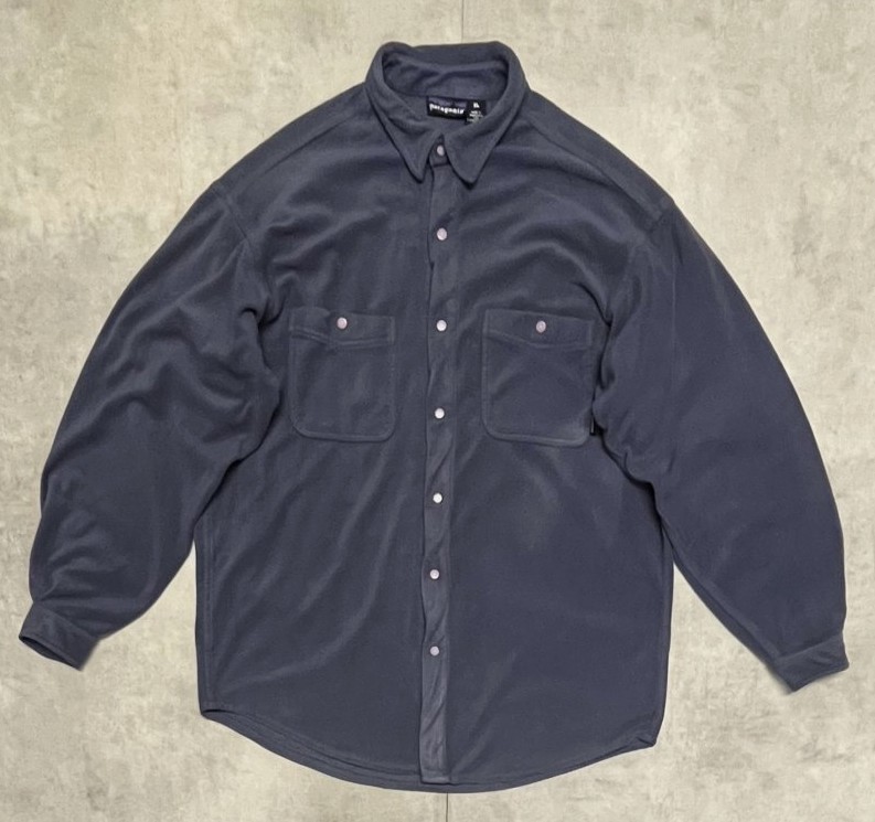 90'S PATAGONIA "雪無しタグ" スナップボタン フリースシャツ ブルーグレー USA製 (VINTAGE)「No Sleeve」入荷しました。