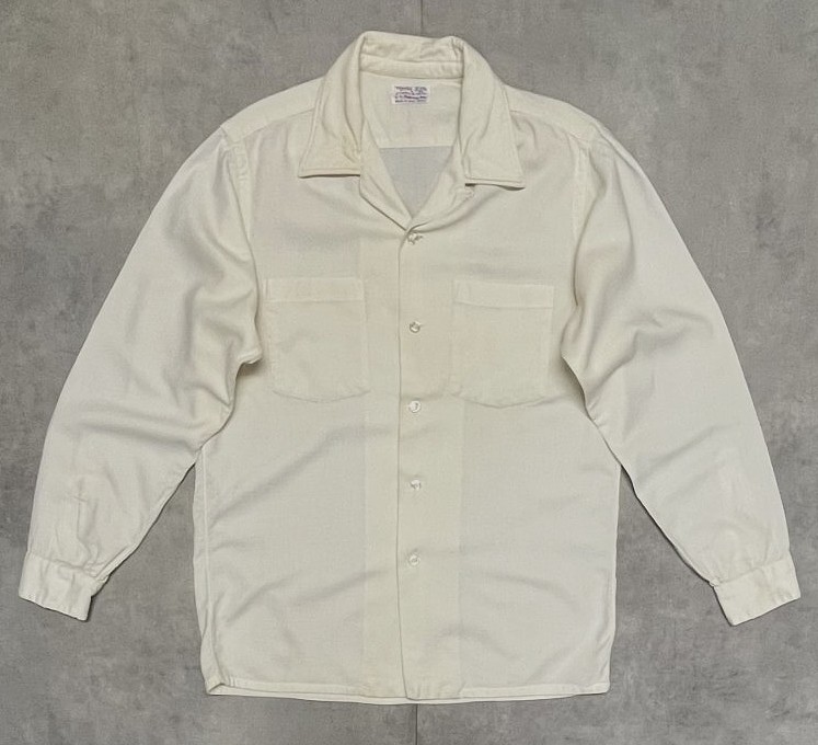 60'S HATHAWAY "VIYELLA" ウール/コットン オープンカラーシャツ 生成り イギリス製 (VINTAGE)「L/S Shirt」入荷しました。