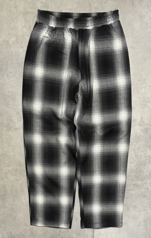 CAL TOP ウエストドローコード付き イージーパンツ オンブレチェック USA製 (NEW)「Bottoms」入荷しました。