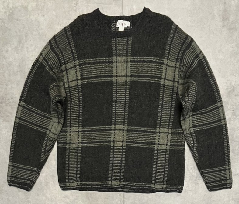 90'S J.CREW 旧タグ クルーネック セーター チェック柄 (VINTAGE)「Knit」入荷しました。