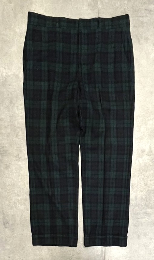 70'S PENDLETON ウールパンツ TALONジップ ブラックウォッチ USA製 (VINTAGE)「Bottoms」入荷しました。