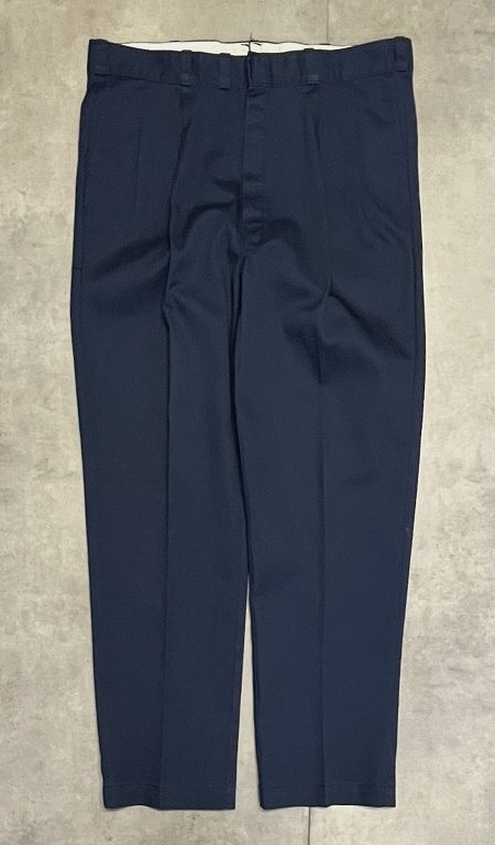 80'S DICKIES チビタグ ツープリーツ ワークパンツ ネイビー USA製 (VINTAGE)「Bottoms」入荷しました。