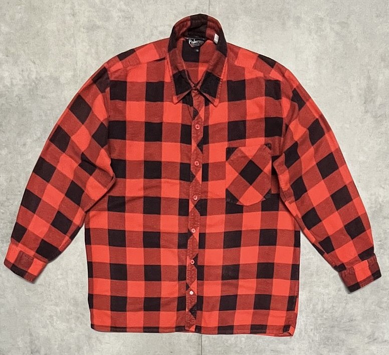 80'S PALERMO プリントネル フランネルシャツ チェック柄 (VINTAGE)「L/S Shirt」入荷しました。