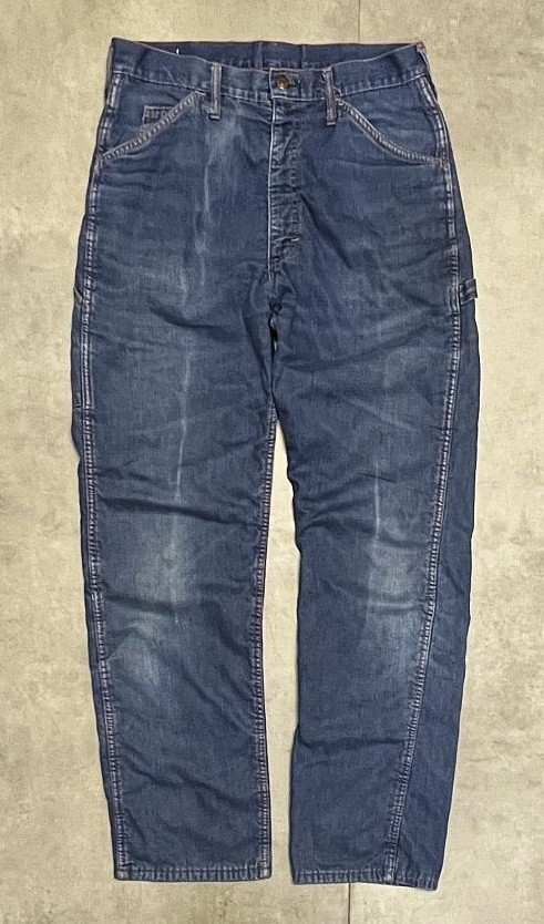 70'S UNKNOWN ストアブランド 裏地キルティング デニム ペインターパンツ SCOVILLジップ インディゴ (VINTAGE)「Bottoms」入荷しました。