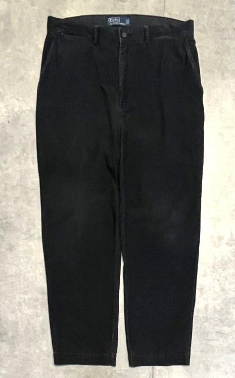 90'S RALPH LAUREN ノープリーツ コーデュロイパンツ ブラック W34L30 (VINTAGE)「Bottoms」入荷しました。