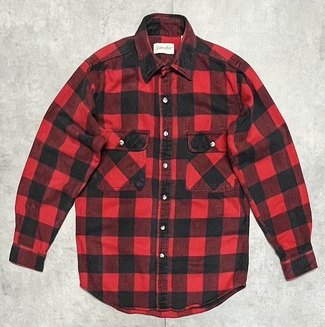90'S ST JOHN'S BAY ヘビーフランネル ワークシャツ チェック柄 USA製 (VINTAGE)「L/S Shirt」入荷しました。