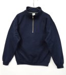 画像: GILDAN 1/4 ジップ カデットカラー スウェット NAVY (NEW) 「Sweat Shirt」 入荷しました。