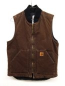画像: 90'S CARHARTT 裏地キルティング ダックベスト MOCA BROWN (VINTAGE) 「No Sleeve」 入荷しました。