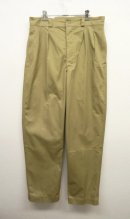 画像: 60'S フランス軍 ツープリーツ チノパンツ (DEADSTOCK) 「Bottoms」 入荷しました。