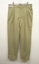画像: RED KAP ツープリーツ ワークパンツ BEIGE W32 (USED) 「Bottoms」 入荷しました。