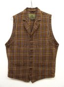 画像: NIGEL CABOURN リネン ラペルドベスト チェック柄 (USED) 「No Sleeve」 入荷しました。