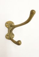 画像: ブラス製 2連 フック ハンガー ゴールド (ANTIQUE) 「Antique Goods」 入荷しました。
