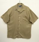 画像: 90'S RALPH LAUREN オープンカラー リネン 半袖シャツ ベージュ無地 (VINTAGE) 「S/S Shirt」 入荷しました。
