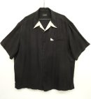 画像: CEZANI シルク オープンカラー 半袖シャツ ブラック/オフホワイト (VINTAGE) 「S/S Shirt」 入荷しました。