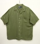 画像: 90'S RALPH LAUREN シルク/リネン オープンカラー 半袖シャツ OLIVE (VINTAGE) 「S/S Shirt」 入荷しました。