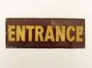画像: 40'S メタル サインプレート ENTRANCE (ANTIQUE) 「Antique Goods」 入荷しました。