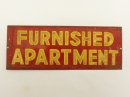 画像: 40'S メタル サインプレート FURNISHED APARTMENT (ANTIQUE) 「Antique Goods」 入荷しました。