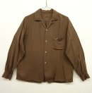 画像: 50'S UNKNOWN レーヨン オープンカラーシャツ ブラウン (VINTAGE) 「L/S Shirt」 入荷しました。