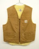 画像: CARHARTT 裏地ボア付き ダックベスト ブラウン (VINTAGE) 「No Sleeve」 入荷しました。