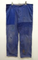 画像: ユーロ ワーク HBT リペア＆ハンドステッチ ワークパンツ ブルー (VINTAGE) 「Bottoms」 入荷しました。