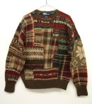 画像: 90'S RALPH LAUREN パッチワーク柄 ハンドニット セーター (VINTAGE) 「Knit」 入荷しました。