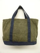 画像: 90'S LL Bean ワックスコットン トートバッグ USA製 OLIVE/NAVY (VINTAGE) 「Bag」 入荷しました。