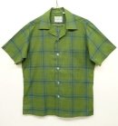 画像: 60'S DURON by BARDON INC 半袖 オープンカラーシャツ チェック柄 (VINTAGE) 「S/S Shirt」 入荷しました。