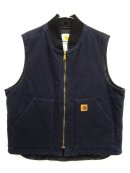 画像: 90'S CARHARTT 裏地キルティング ダックベスト NAVY (VINTAGE) 「No Sleeve」 入荷しました。