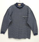 画像: 80'S BANANA REPUBLIC 初期タグ ポケット付き モックネック ロンT ボーダー柄 (VINTAGE) 「T-Shirt」 入荷しました。