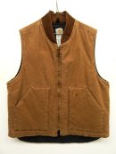 画像: 90'S CARHARTT 裏地キルティング ダックベスト BROWN (VINTAGE) 「No Sleeve」 入荷しました。