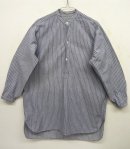 画像: ユーロヴィンテージ スタンドカラー グランパシャツ ブルー/ホワイト ストライプ (VINTAGE) 「L/S Shirt」 入荷しました。