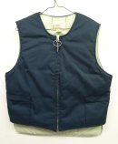 画像: WORK WORLD 中綿入り ベスト BLUE カナダ製 (VINTAGE) 「No Sleeve」 入荷しました。