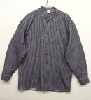 画像: ユーロヴィンテージ スタンドカラー フィッシャーマンシャツ インディゴ/ホワイト ストライプ (VINTAGE) 「L/S Shirt」 入荷しました。