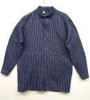 画像: ユーロヴィンテージ スタンドカラー フィッシャーマンシャツ インディゴ/ホワイト ストライプ (VINTAGE) 「L/S Shirt」 入荷しました。