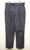 画像: フランス軍 プリーツ入り デニムパンツ インディゴ (DEADSTOCK) 「Bottoms」 入荷しました。