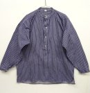 画像: ユーロヴィンテージ スタンドカラー フィッシャーマンシャツ インディゴ ストライプ (VINTAGE) 「L/S Shirt」 入荷しました。