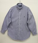 画像: RALPH LAUREN 長袖 BDシャツ BLUE/RED ストライプ柄 (USED) 「L/S Shirt」 入荷しました。