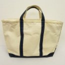 画像: 80'S LL Bean 2色タグ 耳付き 上部ジップ付き キャンバス トートバッグ USA製 (VINTAGE) 「Bag」 入荷しました。