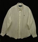 画像: 90'S RALPH LAUREN "CUSTOM FIT" リネン 長袖 BDシャツ WHITE (VINTAGE) 「L/S Shirt」 入荷しました。