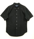 画像: 90'S RALPH LAUREN "CLASSIC FIT" シアサッカー 半袖 BDシャツ 同色ロゴ BLACK (VINTAGE) 「S/S Shirt」 入荷しました。