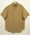 画像: 90'S RALPH LAUREN "CLASSIC FIT" リネン./シルク 半袖 BDシャツ BEIGE (VINTAGE) 「S/S Shirt」 入荷しました。