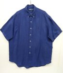 画像: 90'S RALPH LAUREN "BLAKE" リネン 半袖 BDシャツ 同色ロゴ BLUE (VINTAGE) 「S/S Shirt」 入荷しました。