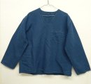 画像: ハンガリー軍 リネン Vネック スリーピングシャツ ブルー染 (VINTAGE) 「L/S Shirt」 入荷しました。