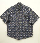 画像: CAMBRIDGE コットン 半袖 BDシャツ BLUEベース/総柄 (USED) 「S/S Shirt」 入荷しました。